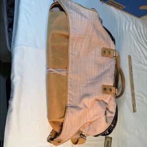 Tan and Brown Men's Bag